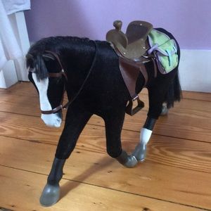American girl doll horse with saddle